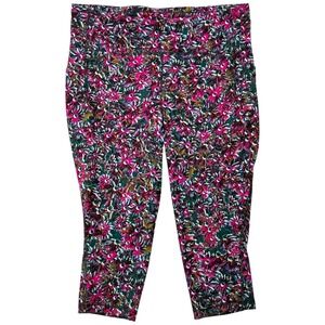 lululemon Swift Speed HR Crop 21 Pocket Leggings Floral Electric Multi Sz 18 EUC
